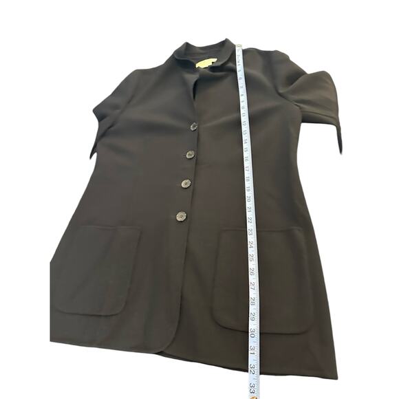 Michael Kors Black Business Career Office Work Wool Blend Blazer Size 14 - Picture 13 of 13